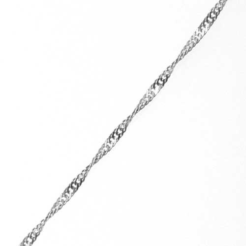 Singapore catena, collana, 2,3 mm, – vero argento 925, lunghezza a scelta  di 38 – 100 cm