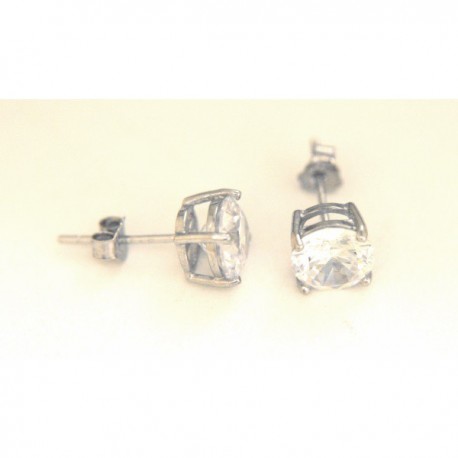 ORECCHINI IN ARGENTO PUNTO LUCE ZIRCONE 4 MM