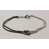 BRACCIALE IN ARGENTO  NODO BICOLORE