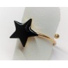 ANELLO IN ARGENTO REGOLABILE CON STELLA NERA