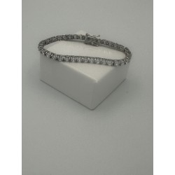 BRACCIALE IN ARGENTO TENNIS A GRIFFE  4 MM/ 16 CM