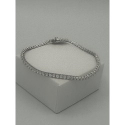 BRACCIALE IN ARGENTO TENNIS ZIRCONI 3 MM